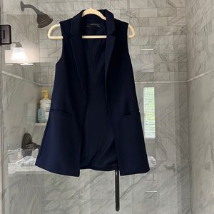 Sleeveless blazer navy
